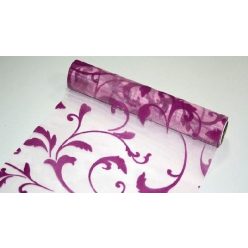   inda mintás rózsaszín alapon ciklámen organza (24 cm * 5 m) 