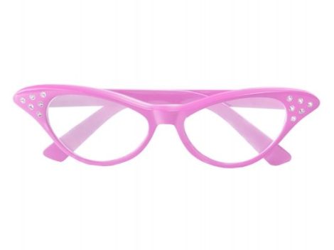 Rózsaszín strasszköves szemüveg
