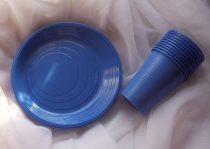kék evőeszköz szett (10 db kés+10 db villa) 