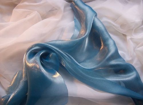 Szatén-organza (47 cm * 10 m) türkiz