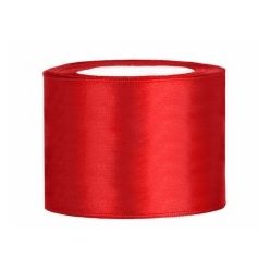 5 cm-s szatén szalag piros (25 m) 