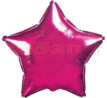 Csillag fólia lufi pink (45 cm) 
