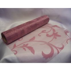 mályva, inda mintás organza (23,5 cm * 5 m) 