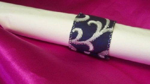 szalvétagyűrű kék-ezüst-10 db