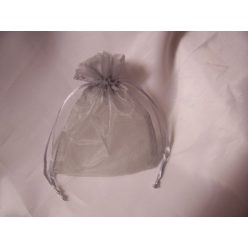 7,5*10 cm ezüst organza tasak (10 db)