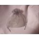 7,5*10 cm ezüst organza tasak (10 db)