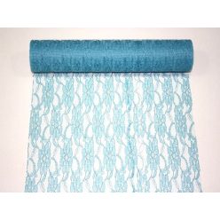 Csipke dekoanyag türkizkék -031 (29 cm *5 m)