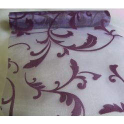 inda mintás lila-padlizsán organza (47 cm * 5 m) 