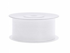 organza szalag 3,8 cm x 25 m,fehér (008)