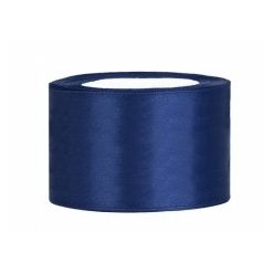 3,8 cm-s szatén szalag (25 m) sötétkék