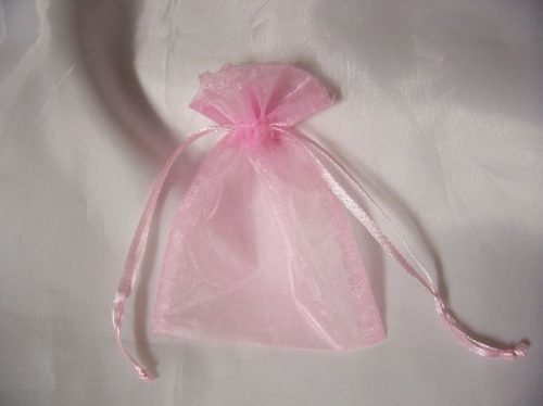 organza tasak 6*10 cm rózsaszín (20 db)  