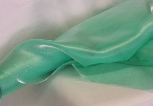 Szatén-organza (47 cm * 10 m) mentazöld