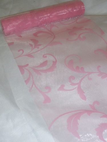 inda mintás rózsaszín alapon rózsaszín organza (47 cm * 5 m)