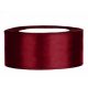 2,5 cm-s szatén szalag (25 m) bordó  