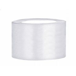 3,8 cm fehér szatén szalag (25 m)