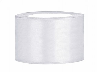 3,8 cm fehér szatén szalag (25 m)