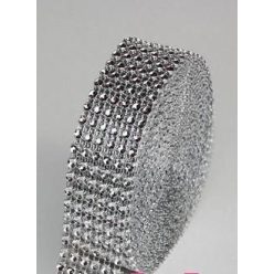 strassz dekorszalag 3 cm *4,5 m - ezüst