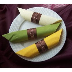 strasszos szalvétagyűrű barna