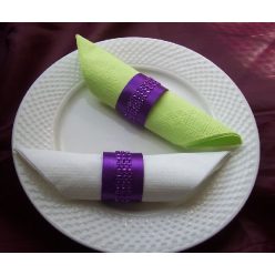 strasszos szalvétagyűrű sötétlila