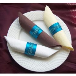 strasszos szalvétagyűrű türkiz 