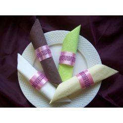 strasszos szalvétagyűrű, rózsaszín