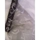 Inda mintás organza csillámos fekete alapon ezüst ( 24 cm * 5 m) 