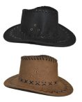   gyerek velúr cowboy kalap fekete vagy piros színben (50515)