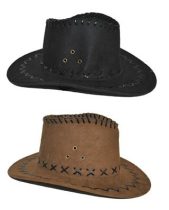   gyerek velúr cowboy kalap fekete, barna vagy piros színben (50515)