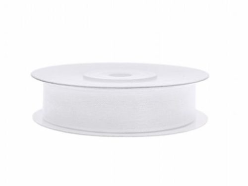 organza szalag 1,2 cmx25 m ,fehér (008)