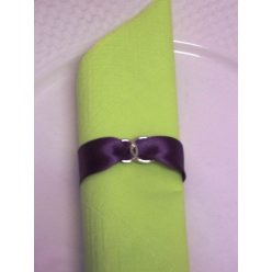   szatén szalvétagyűrű gyűrűpárral. padlizsánlila 10db/cs