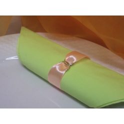 szatén szalvétagyűrű gyűrűpárral. barack 10db/cs