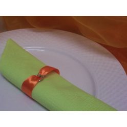 szatén szalvétagyűrű gyűrűpárral. narancs 10db/cs