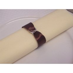 szatén szalvétagyűrű gyűrűpárral. barna 10db/cs