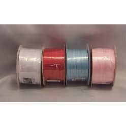 0,3 cm szatén szalag piros ( 50 m)