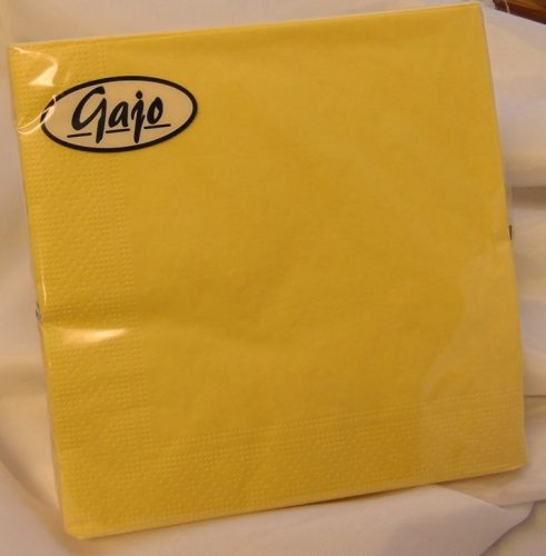 szalvéta 33*33, 3 rétegű sárga (20db)