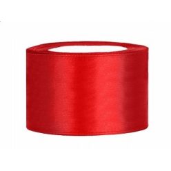 3,8 cm-s szatén szalag (25 m) PIROS