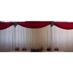 dekorselyem háttér (3 m *2 m) fehér