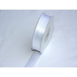 5 cm szatén szalag fehér (25 m)
