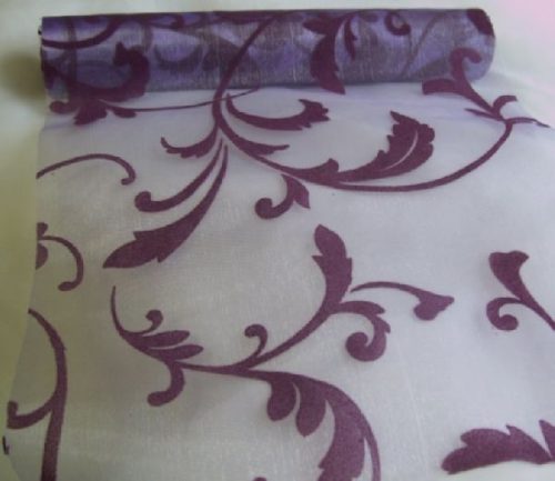 inda mintás v.lila-padlizsán organza (24 cm * 5 m)