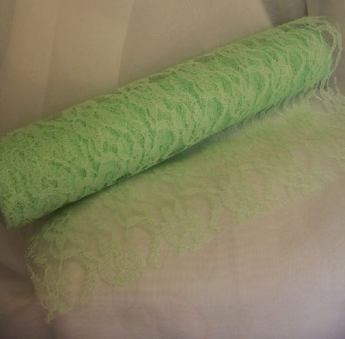 Csipke dekoanyag világoszöld- 130 (29 cm *5 m)