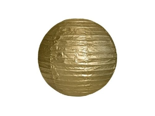 papír gömb lampion , 20 cm, arany