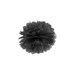 papír gömb / pom-pom (25 cm átmérő ) fekete