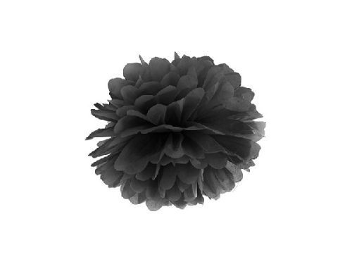 papír gömb / pom-pom (25 cm átmérő ) fekete