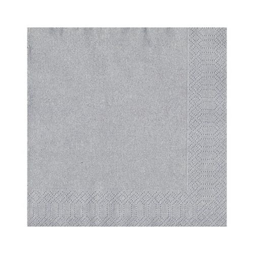 33*33 szalvéta (20 db/cs) fényes ezüst, 3 rétegű