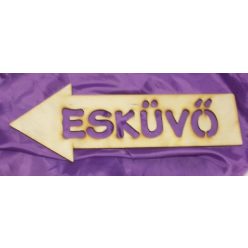 Vintage Esküvő fatábla 30 cm