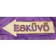 Vintage Esküvő fatábla 30 cm