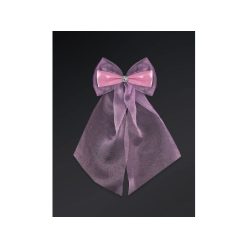 Kilincsdísz organza strasszkővel (2 db) rózsaszín kr081