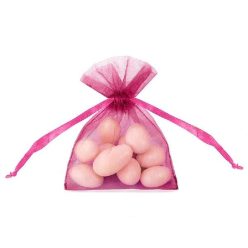 9*13 cm organza tasak ciklámen