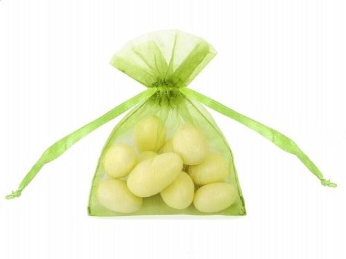 7,5x10 cm organza tasak élénkzöld (20 db)