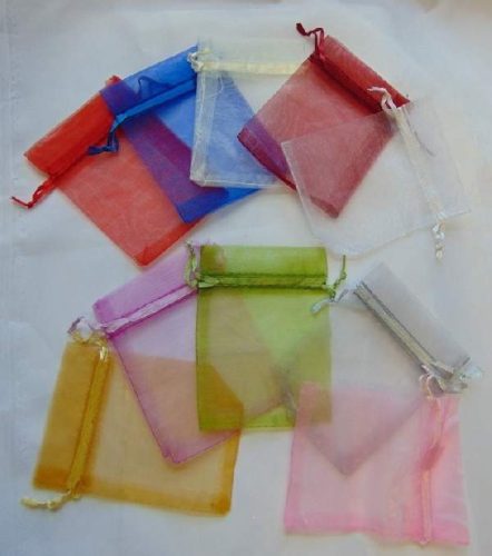 13x18 cm organza tasak fehér